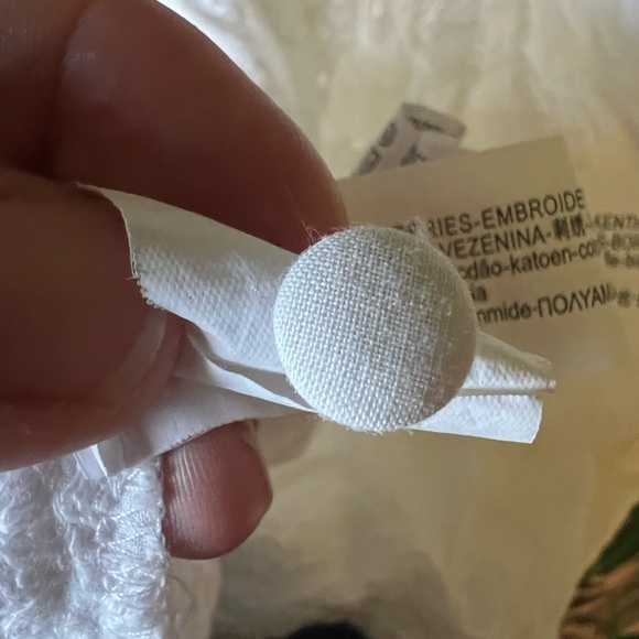 ZARA White Embroidered Eyelet Midi Dress  M Boho Cottagecore Fairycore V Neck - Picture 10 of 11